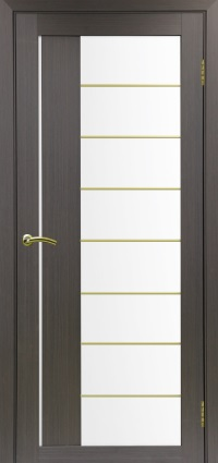 Optima Porte Турин  524 АСС Молдинг SC/SG (стеклопакет LACOBEL черное/белое)